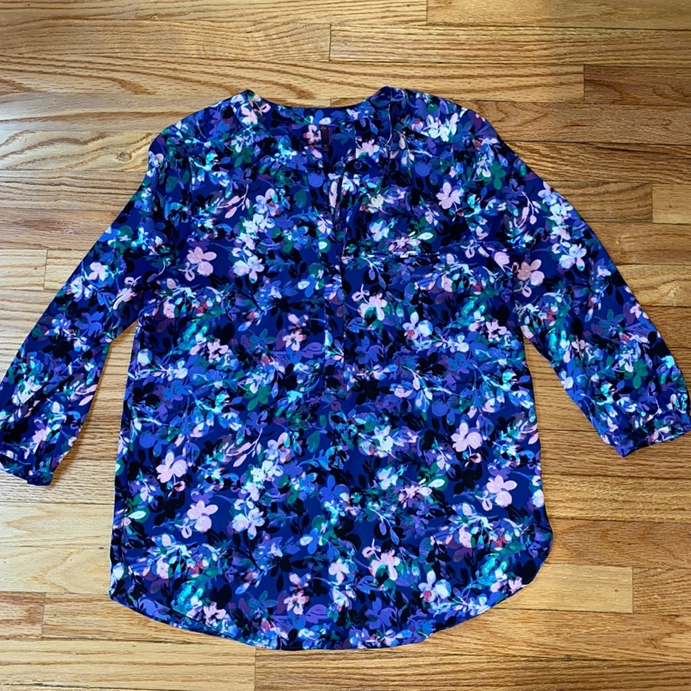 NYDJ floral 3/4 sleeve blouse